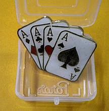 (image for) Lapel Pin - Magicians 4 Aces - Click Image to Close